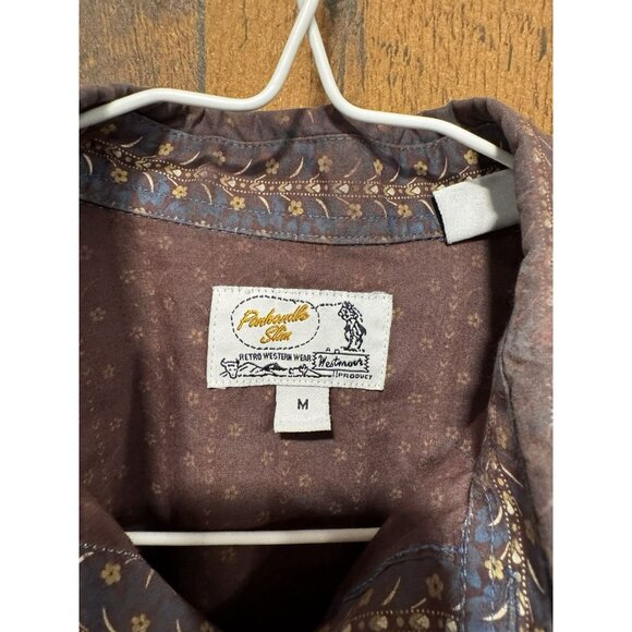 Vintage Panhandle Slim Western Shirt Pearl Snaps Shirt Medium - Picture 4 of 7